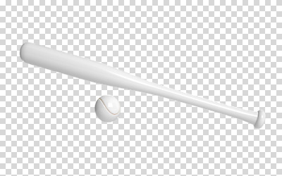 편집 편집이미지 사람없음 한개 3D소스 3D 야구방망이 흰색 디지털합성 오브젝트 야구공 PNG 편집소스 1 컬러 공 야구용품 파일형식