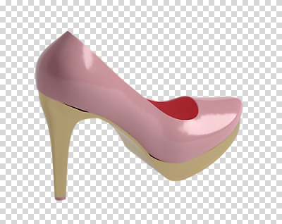 편집 편집이미지 구두 분홍색 사람없음 한개 3D소스 3D 금색 디지털합성 오브젝트 PNG 편집소스 1 컬러 신발 파일형식