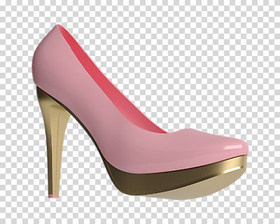 편집 편집이미지 구두 분홍색 사람없음 한개 3D소스 3D 금색 디지털합성 오브젝트 PNG 편집소스 1 컬러 신발 파일형식