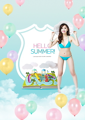 PSD 편집이미지 모자 여자 수영복 하늘색 한명 사람 20대 성인 앞모습 여름 여름휴가 바캉스 쇼핑 비키니 세일 한국인 시원함 풍선 워터파크 성인여자한명만 여름쇼핑 이미지편집 1 잡화 옷 계절 뷰포인트 휴가 수영장 동양인 청년 파란색 여자한명만 성인여자만 파일형식 여름_계절