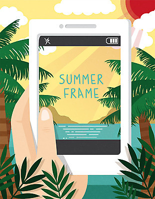 구름 손 바다 백그라운드 일러스트 휴가 사각프레임 프레임 들기 신체부위 여름 여름휴가 바캉스 스마트폰 컬러풀 야자수 태양 사진촬영 프레임일러스트 트로피컬아트 국내일러스트 AI파일 자연요소 나무 계절 컬러 모션 사람 핸드폰 스마트기기 사각형 촬영 그림 파일형식 벡터 여름_계절