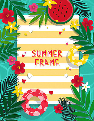 꽃잎 꽃 백그라운드 일러스트 휴가 여름음식 수박 사각프레임 프레임 수영장 사람없음 여름 여름휴가 바캉스 컬러풀 튜브 야자수잎 프레임일러스트 하와이안 트로피컬아트 제철과일 국내일러스트 AI파일 식물 계절 패션 음식 컬러 잎 과일 사각형 그림 제철 파일형식 벡터 여름_계절