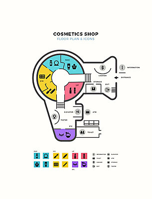 일러스트 안내 사람없음 컬러풀 상점 립스틱 드라이어 속눈썹 선크림 향수 마스카라 립글로스 위치 약도 아이섀도 파운데이션 평면도 화장품가게 건물배치도 층별배치도 국내일러스트 AI파일 컬러 지도 화장품 미용용품 표지판 눈썹 그림 파일형식 벡터