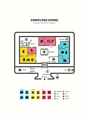 일러스트 안내 사람없음 노트북 컴퓨터 컬러풀 태블릿 상점 모니터 스피커 키보드 마우스 위치 본체 약도 램 충전기 평면도 CPU 건물배치도 층별배치도 국내일러스트 AI파일 컬러 음향기기 지도 전자제품 스마트기기 컴퓨터용품 기계 표지판 그림 컴퓨터부품 충전 파일형식 벡터