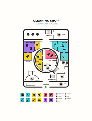 일러스트 안내 사람없음 컬러풀 상점 쓰레기통 솔 청소도구 빗자루 무선 분리수거 위치 고무장갑 밀대 청소기 약도 세탁기 쓰레받기 평면도 행주 건물배치도 층별배치도 국내일러스트 AI파일 컬러 장갑 지도 주방용품 전자제품 가전제품 도구 표지판 청소 그림 고무 파일형식 벡터