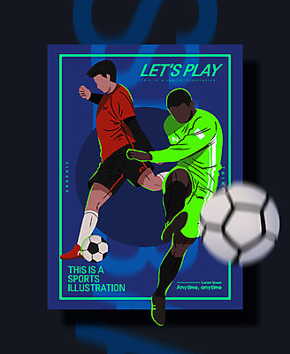 PSD 남자 포스터 스포츠 일러스트 축구공 축구선수 운동선수 성인 취미 두명 운동복 컬러풀 운동 구기 축구 자신감 슛 열정 국내일러스트 옷 감정 컬러 공 축구용품 건강 사람 파일형식