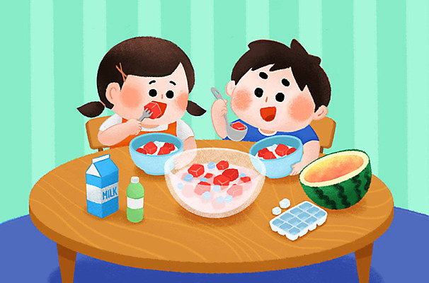 PSD 여자 남자 어린이 일러스트 여름음식 가족여행 수박 실내 여름방학 남매 사람 소녀 소년 두명 여름 친구 여름휴가 바캉스 귀여움 얼음 우유 먹기 즐거움 사이다 수박화채 천진난만 화채 어린이만 여름배경 맛있는 제철과일 국내일러스트 자연요소 계절 감정 음료 음식 여행 백그라운드 컨셉 과일 가족 관계 모션 방학 휴가 유제품 내부 여름간식 제철 파일형식 여름_계절