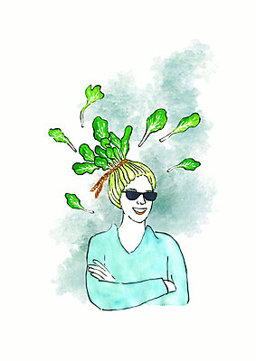 PSD 헤어스타일 여자 패션 채소 일러스트 수채화 한명 미소 성인 컬러풀 선글라스 팔짱 번짐 쌈채소 스타일 성인여자한명만 국내일러스트 1 안경 컬러 모션 표정 사람 여자한명만 성인여자만 파일형식 효과