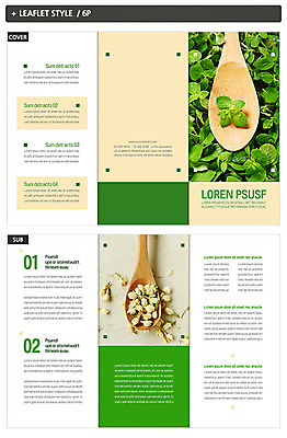 식물 템플릿 표지디자인 표지 꽃 ZIP 내지 리플렛 3단접지 팜플렛 사람없음 초록색 사각형 숟가락 약초 허브 나무숟가락 나무스푼 인디자인 INDD 이미지템플릿 도형 컬러 수저 풀_식물 파일형식