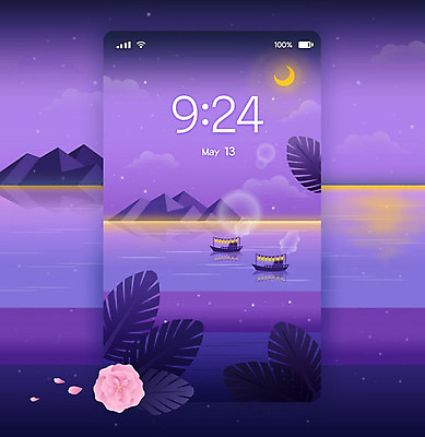 PSD 꽃 행복 바다 시계 여행 백그라운드 잎 일러스트 자연 모바일 따뜻함 풍경 사람없음 보라색 봄 자유 시간 어선 초승달 편안함 감성 오징어배 욜로라이프 봄배경 국내일러스트 식물 라이프스타일 계절 감정 컬러 컨셉 배_교통 달 감각 생태계 파일형식