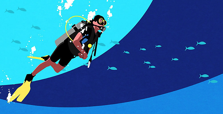 PSD 여자 여러마리 일러스트 휴가 어류 한명 사람 성인 여름 레포츠 파란색 여름휴가 바캉스 바닷속 수상스포츠 즐거움 스쿠버다이빙 성인여자한명만 국내일러스트 1 계절 감정 스포츠 컬러 다수 레저 수중 수중동물 여자한명만 성인여자만 파일형식 여름_계절