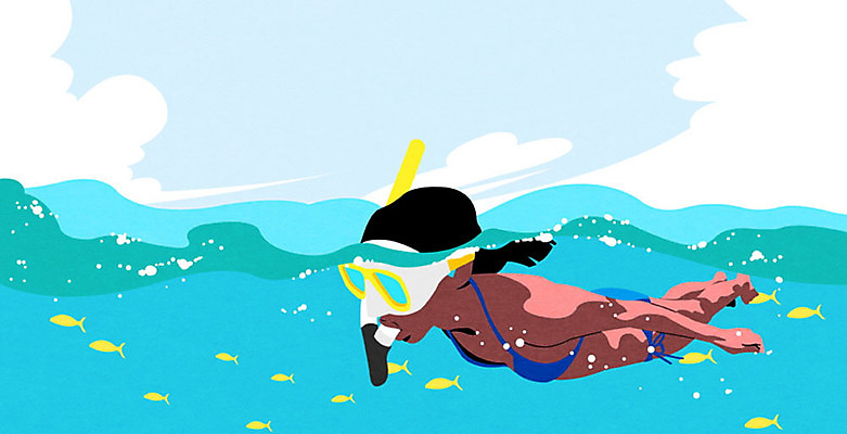 PSD 구름 여자 파도 바다 여러마리 일러스트 하늘 휴가 어류 한명 사람 성인 여름 레포츠 파란색 여름휴가 바캉스 수상스포츠 스노클링 즐거움 성인여자한명만 국내일러스트 자연요소 1 계절 감정 스포츠 컬러 다수 레저 수중동물 여자한명만 성인여자만 파일형식 여름_계절