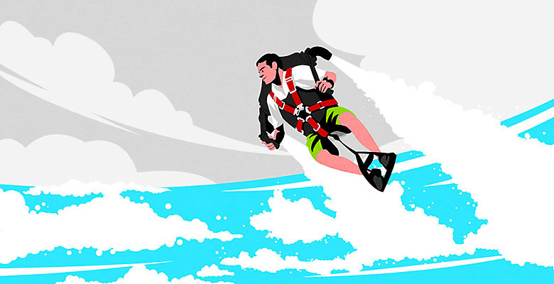 PSD 구름 남자 파도 일러스트 하늘 휴가 한명 사람 성인 여름 레포츠 여름휴가 바캉스 비행 수상스포츠 즐거움 성인남자한명만 국내일러스트 자연요소 1 계절 감정 스포츠 바다 레저 남자한명만 성인남자만 파일형식 여름_계절