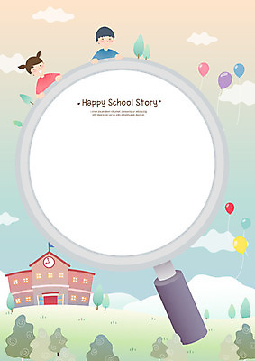 학생 여학생 여자 교육 남자 초등학생 어린이 남학생 일러스트 학교 돋보기 프레임 밝음 초등학교 사람 소녀 소년 두명 컬러풀 관찰 즐거움 에듀 프레임일러스트 어린이만 스쿨팩 국내일러스트 AI파일 감정 컬러 모션 에듀케이션 파일형식 벡터