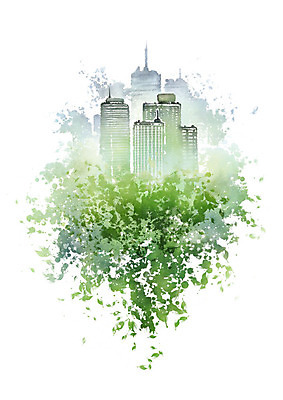 PSD 나무 라이프스타일 공원 잎 일러스트 캘리그라피 자연 빌딩 사람없음 건물 초록색 환경 도시 숲 에코 친환경 국내일러스트 식물 건축물 공공시설 컬러 생활 생태계 파일형식