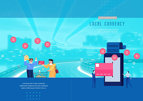 PSD 템플릿 표지디자인 북디자인 출판디자인 여자 표지 남자 리플렛 북커버 팜플렛 여러명 성인 금융 경제 파란색 스마트폰 쇼핑카 신용카드 영수증 핀테크 성인만 지역화폐 이미지템플릿 컬러 다수 돈 모바일 사람 핸드폰 스마트기기 쇼핑 카트 파일형식