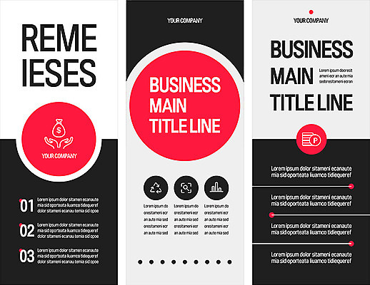 템플릿 배너 배너템플릿 세로배너 비즈니스 사람없음 빨간색 검은색 현수막 원형 배너세트 엑스배너 AI파일 도형 컬러 세로 세트 파일형식 벡터
