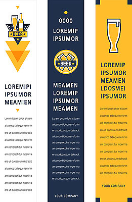 템플릿 배너 배너템플릿 세로배너 맥주 사람없음 노란색 현수막 남색 배너세트 AI파일 컬러 주류 세로 세트 파일형식 벡터
