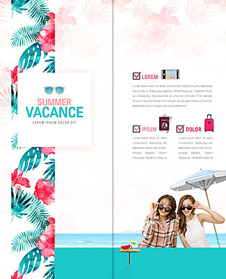 PSD 템플릿 표지디자인 북디자인 출판디자인 여자 내지 리플렛 여행 2단접지 북커버 휴가 팜플렛 20대 성인 해변 두명 여름 친구 여름휴가 바캉스 스마트폰 선글라스 캐리어 한국인 파라솔 민트색 성인여자만 이미지템플릿 계절 안경 바다 컬러 관계 사람 동양인 청년 핸드폰 스마트기기 여행가방 여자만 성인만 파일형식 여름_계절