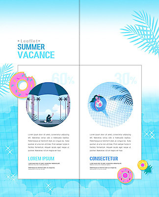 PSD 템플릿 표지디자인 북디자인 출판디자인 여자 내지 리플렛 잎 2단접지 북커버 휴가 수영장 팜플렛 성인 두명 여름 파란색 여름휴가 바캉스 셀프카메라 튜브 성인여자만 이미지템플릿 식물 계절 컬러 사람 사진촬영 여자만 성인만 파일형식 여름_계절
