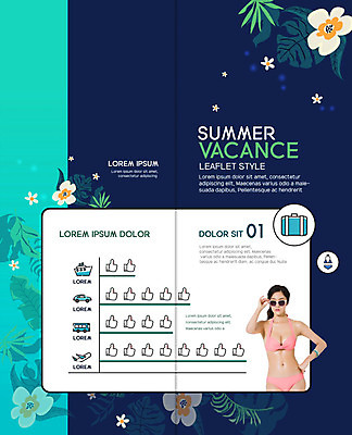 PSD 템플릿 표지디자인 북디자인 출판디자인 여자 꽃 내지 리플렛 2단접지 북커버 휴가 한명 팜플렛 20대 성인 여름 여름휴가 바캉스 비키니 선글라스 여행가방 한국인 남색 민트색 성인여자한명만 이미지템플릿 식물 1 계절 수영복 안경 컬러 가방 사람 동양인 청년 여자한명만 성인여자만 파일형식 여름_계절
