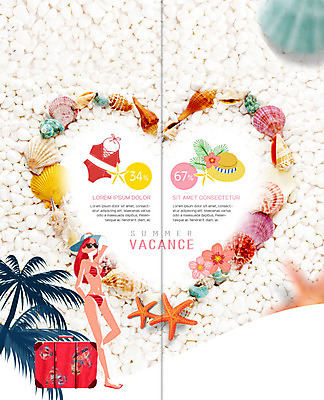 PSD 템플릿 표지디자인 북디자인 출판디자인 여자 내지 리플렛 2단접지 북커버 휴가 조개 한명 팜플렛 성인 여름 여름휴가 바캉스 컬러풀 야자수 여행가방 조약돌 하트 성인여자한명만 이미지템플릿 모양 나무 1 계절 컬러 가방 어패류 사람 돌_바위 여자한명만 성인여자만 파일형식 여름_계절