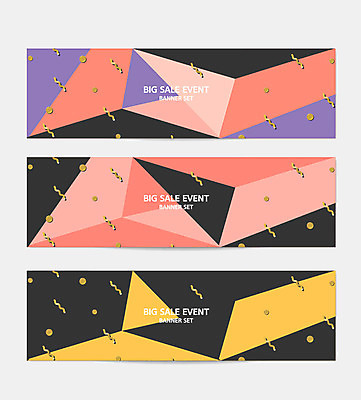 도형 배너 가로배너 패턴 일러스트 프레임 사람없음 컬러풀 삼각형 기하학 지오메트릭 배너세트 멤피스디자인 국내일러스트 AI파일 디자인 컬러 무늬 가로 세트 파일형식 벡터