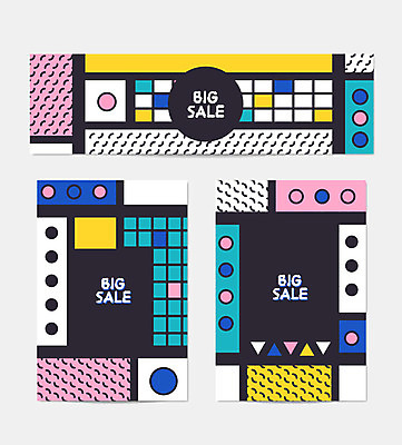 배너 가로배너 세로배너 패턴 일러스트 프레임 사람없음 컬러풀 세일 사각형 원형 기하학 지오메트릭 배너세트 멤피스디자인 국내일러스트 AI파일 도형 디자인 컬러 무늬 가로 세로 세트 파일형식 벡터