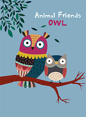 나무 동물 동물캐릭터 하늘색 두마리 일러스트 함께함 사람없음 친구 귀여움 나뭇가지 부엉이 국내일러스트 일러캐릭터 AI파일 식물 캐릭터 컨셉 2 관계 조류 파란색 파일형식 벡터