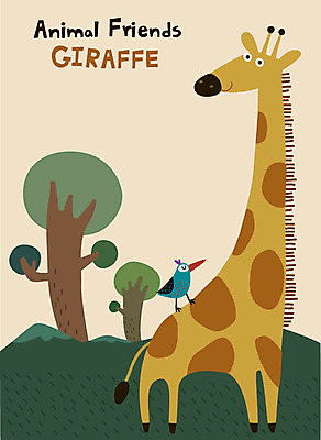 나무 동물 동물캐릭터 두마리 일러스트 조류 산 함께함 사람없음 친구 귀여움 기린 국내일러스트 일러캐릭터 AI파일 식물 캐릭터 컨셉 2 포유류 관계 파일형식 벡터