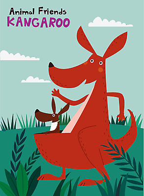 동물 구름 동물캐릭터 두마리 일러스트 하늘 나뭇잎 함께함 사람없음 귀여움 주머니 캥거루캐릭터 보살핌 아기캥거루 국내일러스트 일러캐릭터 AI파일 자연요소 캐릭터 새끼 컨셉 잎 2 캥거루 파일형식 벡터