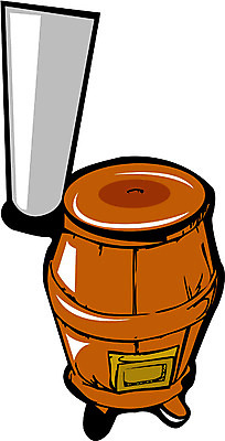 EPS 클립아트 생활용품 겨울 일러스트 풍경 사람없음 난방기 난로 오브젝트 난방 연통 연탄난로 국내일러스트 계절 난방용품 파일형식 벡터