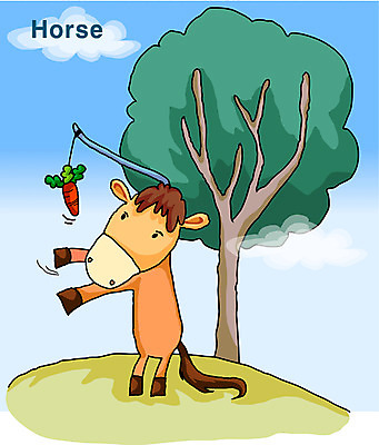 EPS 주간 나무 동물 척추동물 캐릭터 육지동물 채소 일러스트 포유류 잔디 초원 사람없음 야외 당근 십이지신 운세 말_동물 말띠 말캐릭터 망아지 일러캐릭터 자연요소 식물 새끼 동물캐릭터 뿌리채소 파일형식 벡터