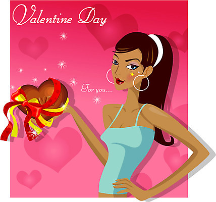 EPS 여자 기념일 일러스트 발렌타인데이 선물 사랑 한명 사람 이벤트 20대 성인 초콜릿 하트 여자만 여자한명만 성인여자만 청년만 청년여자만 성인한명만 청년여자한명만 성인여자한명만 성인만 국내일러스트 모양 1 감정 데이이벤트 디저트 청년 파일형식 벡터