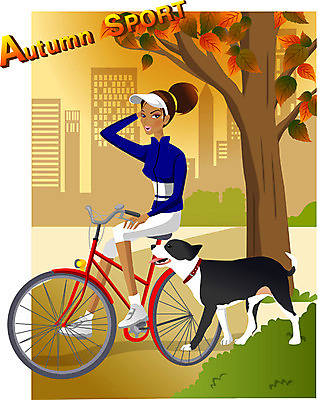 EPS 계절 여자 반려견 스포츠 일러스트 한명 사람 20대 성인 취미 야외 레포츠 자전거 산책 가을 개 반려 여자만 여자한명만 성인여자만 청년만 청년여자만 성인한명만 청년여자한명만 성인여자한명만 성인만 국내일러스트 1 포유류 레저 휴식 청년 반려동물 바이크 파일형식 벡터