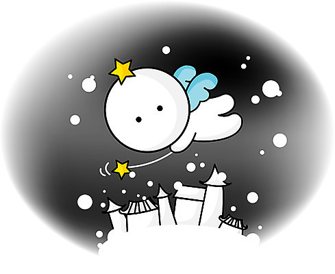 EPS 전신 클립아트 캐릭터 계절 겨울 일러스트 눈사람 천사 사람없음 야외 비행 눈 야간 가상인물 일러캐릭터 자연요소 상상 날씨 파일형식 벡터