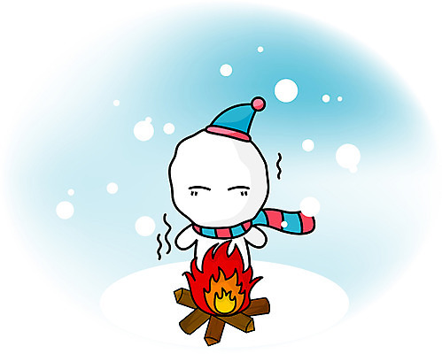 EPS 클립아트 캐릭터 사계절 계절 겨울 일러스트 자연 눈사람 날씨 상반신 사람없음 야외 추위 눈 모닥불 일러캐릭터 자연요소 불 생태계 파일형식 벡터