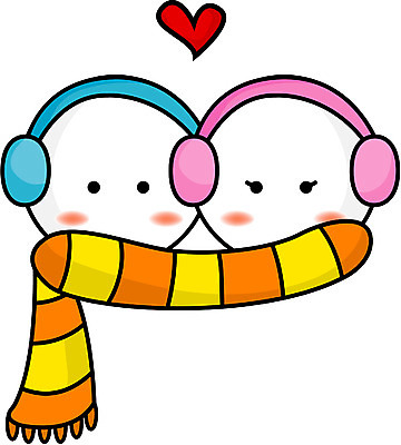 EPS 클립아트 캐릭터 커플 계절 겨울 일러스트 눈사람 사랑 상반신 사람없음 목도리 하트 눈 일러캐릭터 자연요소 모양 잡화 감정 관계 날씨 파일형식 벡터