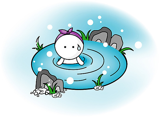 EPS 클립아트 캐릭터 사계절 계절 겨울 일러스트 자연 눈사람 상반신 사람없음 야외 온천 목욕 눈 노천탕 일러캐릭터 자연요소 날씨 스파 청결 생태계 파일형식 벡터