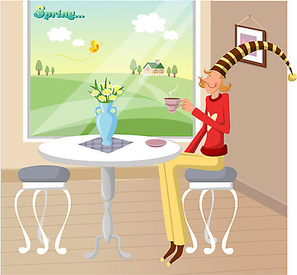 EPS 나무 사계절 계절 남자 꽃 커피 나비 일러스트 자연 탁자 휴식 주택 실내 한명 사람 풍경 20대 성인 꽃병 봄 달 남자만 남자한명만 성인남자만 청년만 청년남자만 청년남자한명만 성인한명만 성인남자한명만 성인만 국내일러스트 자연요소 식물 1 음료 가구 곤충 컨셉 청년 내부 건물 생태계 파일형식 벡터