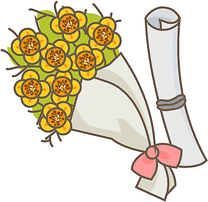 EPS 클립아트 식물 꽃 꽃다발 일러스트 졸업 졸업식 선물 사람없음 축제 축하 졸업장 졸업선물 국내일러스트 교육 컨셉 파일형식 벡터