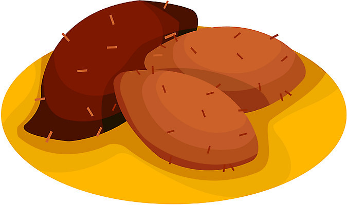 EPS 클립아트 음식 일러스트 디저트 사람없음 겨울음식 고구마 겨울간식 군고구마 찐고구마 제철음식 국내일러스트 겨울 뿌리채소 구이 찜 제철 파일형식 벡터