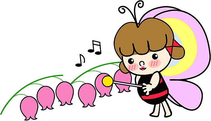 EPS 전신 클립아트 식물 사계절 계절 여자 꽃 나비 곤충 절지류 일러스트 상상 자연 사람 봄 여자만 국내일러스트 동물 생태계 파일형식 벡터