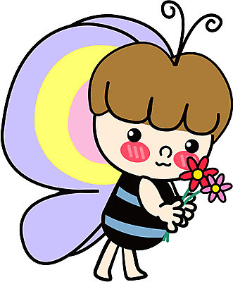 EPS 전신 클립아트 식물 사계절 계절 남자 꽃 나비 곤충 절지류 일러스트 상상 자연 사람 봄 남자만 국내일러스트 동물 생태계 파일형식 벡터