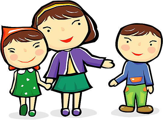 EPS 전신 클립아트 여자 남자 어린이 일러스트 가족 엄마 남매 서기 사람 두명 자매 형제 국내일러스트 관계 모션 파일형식 벡터