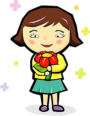 EPS 전신 클립아트 사계절 계절 여자 꽃 초등학생 어린이 일러스트 한명 서기 사람 소녀 봄 여자만 여자한명만 어린이만 소녀만 소녀한명만 국내일러스트 식물 1 학생 모션 파일형식 벡터