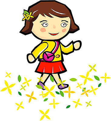 EPS 전신 클립아트 사계절 계절 여자 꽃 초등학생 어린이 일러스트 한명 서기 사람 소녀 봄 여자만 여자한명만 어린이만 소녀만 소녀한명만 국내일러스트 식물 1 학생 모션 파일형식 벡터