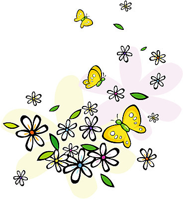 EPS 클립아트 동물 계절 꽃 나비 곤충 절지류 일러스트 사람없음 봄 국내일러스트 식물 파일형식 벡터