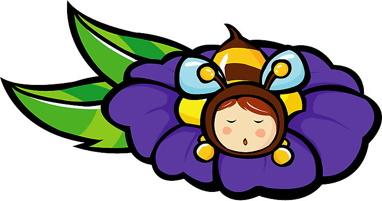 EPS 클립아트 동물 사계절 계절 꽃 곤충 잎 절지류 일러스트 상상 나뭇잎 사람 봄 꿀벌 벌 국내일러스트 식물 벌_곤충 파일형식 벡터