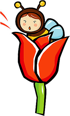 EPS 클립아트 동물 사계절 계절 꽃 곤충 절지류 일러스트 상상 사람 봄 꿀벌 벌 국내일러스트 식물 벌_곤충 파일형식 벡터